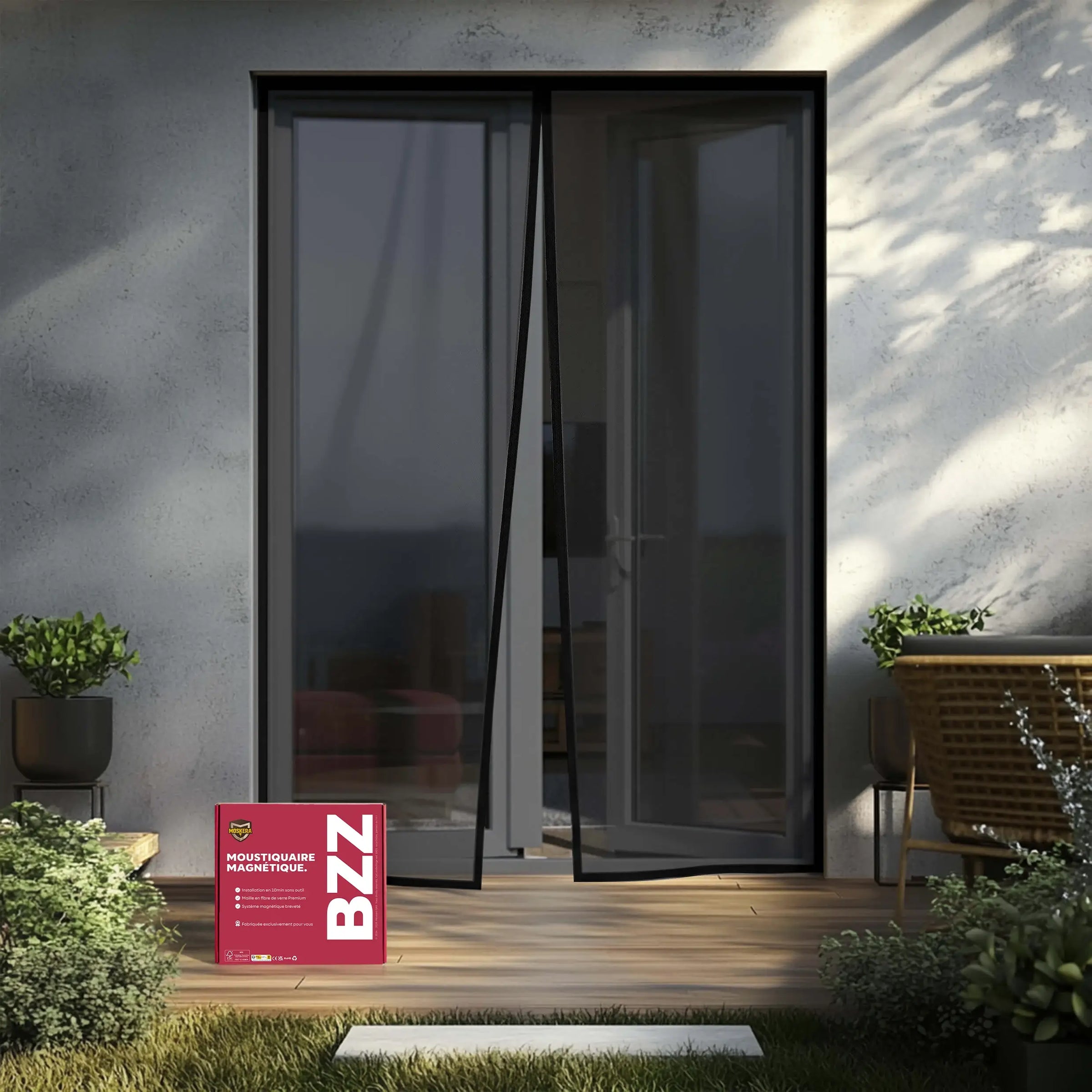 Black door screen lifestyle